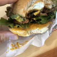 Guac burger— messy as hell, but tasty for sure at HUMBL in Orlando