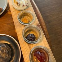 Spreads and yogurt that came with the platter  at Liebling Trier in Trier