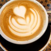 Vegan flat white at Liebling Trier in Trier