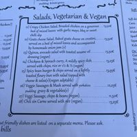 Clear vegan options   at The Guinness Tavern in Salou