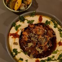 Mushroom hummus at Akkawy in Berlin