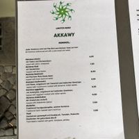 Menu at Akkawy in Berlin
