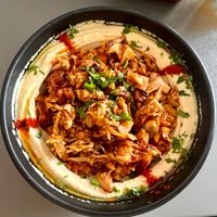Hummus Shavvarma with jackfruit at Akkawy in Berlin