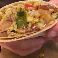 Thai peanut wrap with tofu  at Fluff in Athens