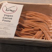 Vegan carrot pasta at Vine Sourdough Bakery in Gainesville