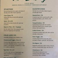 Updated menu. Part 1 at Vine Sourdough Bakery in Gainesville