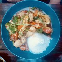 the veggies and vegan chicken   at Ong Tao in Frankfurt