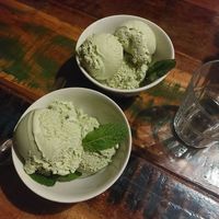 Grüner Tee-Eis ohne Milch at Ong Tao in Frankfurt