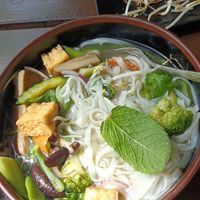 Pho with vegan meat at Ong Tao in Frankfurt
