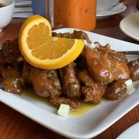 Orange chicken at Rice By Mama in Ventura