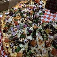 Veggie curry pizza at Pizza Twist in Kent