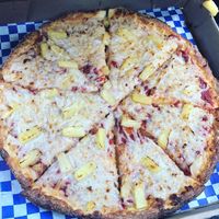Pineapple Pizza with Vegan Cheese at Pizza Twist in Kent