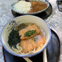 Vegetable udon and vegetable curry - 5 stars!! 👌🏼👍🏼 at Momiji-so in Hatsukaichi