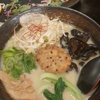 Vegan Ramen and spring roll at Ramen Takara in Auckland