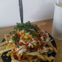 Loaded fries at FTP Vegan Eats in Rotorua