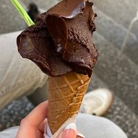 Chocolate gelato   at Panna e Liquirizia in Rome
