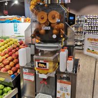 Fresh orange juice at Welbee's Supermarket in Mellieha