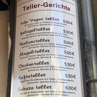 Menu  at Sahara Imbiss - Schöneberg in Berlin