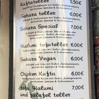 Menu  at Sahara Imbiss - Schöneberg in Berlin