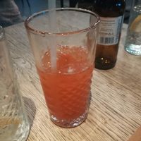 Strawberry HOME-MADE ICED TEA at Hudsons in Pretoria