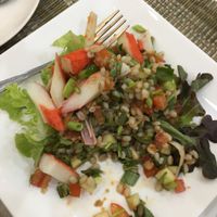 crab meat barley salad at Ariya Organic Cafe in Bangkok