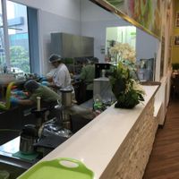 open kitchen  at Ariya Organic Cafe in Bangkok