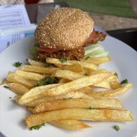AFC burger  at Ashers Farm Sanctuary in Pretoria