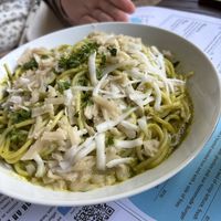 Spinach tofu pasta   at Ashers Farm Sanctuary in Pretoria