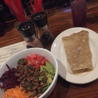 Vegan burrito bowl with a virgin Lavender chill out at Lyn-Genet's Kitchen in New York City