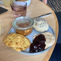 Almond butter, jam   at Scandic in Aalborg