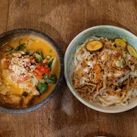 Satay noodle bowl & paradise island noodle bowl at Do Chay - Knight District in Vancouver