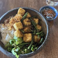 Tofu lemongrass rice plate  at Do Chay - Knight District in Vancouver