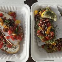Bruschetta and Avocado Toast  at The Modern Rose in Deerfield Beach
