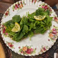 Avo toast with greens  at The Modern Rose in Deerfield Beach