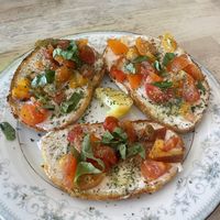 Vegan bruschetta   at The Modern Rose in Deerfield Beach