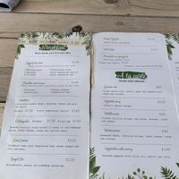 Menu at Las Robles in Puerto Morelos