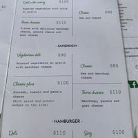 Menu at Las Robles in Puerto Morelos
