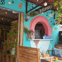 Outside seating at Las Robles in Puerto Morelos