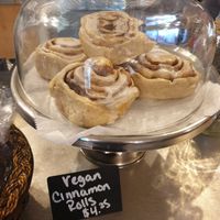 Vegan cinnamon rolls, ask for it warm at Common Grounds Coffee Bar in Lake Worth