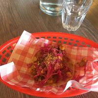 Vegan Mexican bean-blend taco  at Arriba Cantina in Traralgon