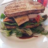 Satay tofu burger at Kafe Kaos in Lorne