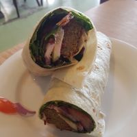 Falafel wrap at Kafe Kaos in Lorne