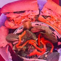 Vegan tofu banh mi  at Luc Lac Vietnamese Kitchen in Portland