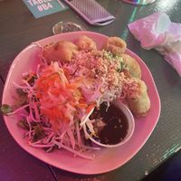 Vermicelli with crispy veggie roll  at Luc Lac Vietnamese Kitchen in Portland
