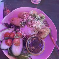 Again the rice bowl with the fried veg roll  at Luc Lac Vietnamese Kitchen in Portland
