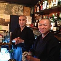 The owner (On the left) wanted to bring the temple to the people, who happened to now days be in bars. 
 at Vowz Bar in Tokyo