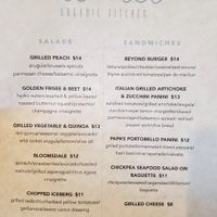 Menu at Alma Organic in Burbank