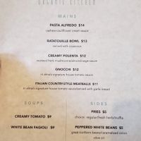 Menu at Alma Organic in Burbank