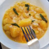 Butternut squash gnocci at Alma Organic in Burbank