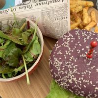 Vegan burger at Bla Bla in Vevey